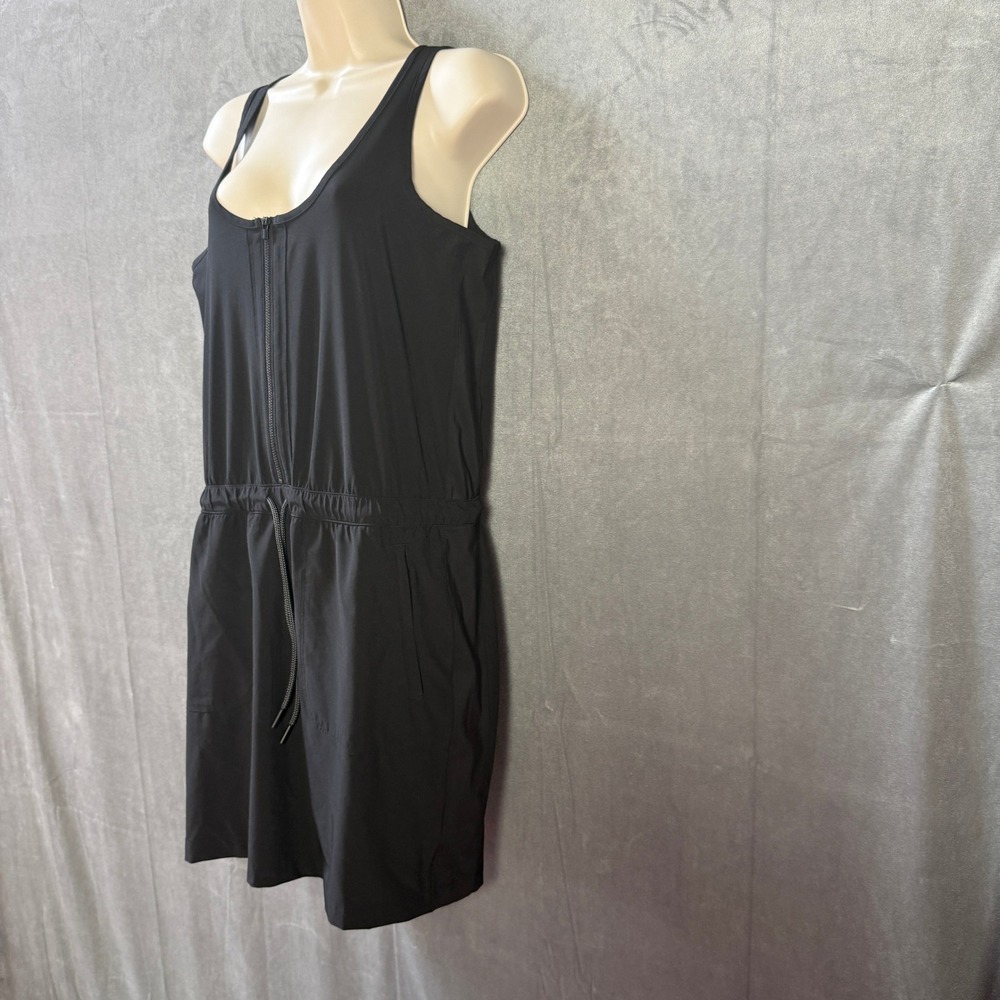 Athleta Expedition Skort Mini Dress Black Sleeveless Half Zip Active Womens 10 - Picture 16 of 16